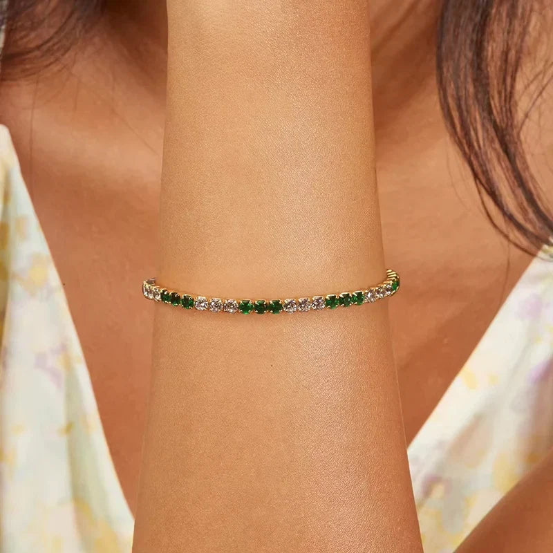 Bracciale Tennis in Argento 925 con Zirconi Multicolore