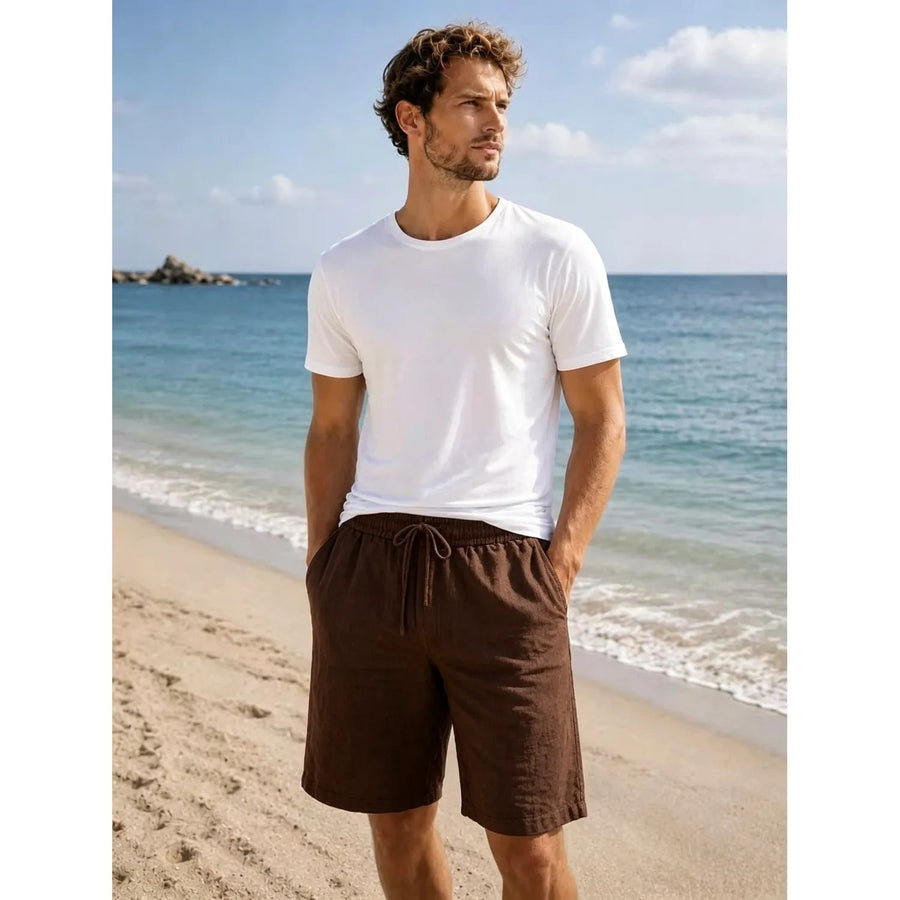 Pantaloncini Uomo in Cotone e Lino, Freschi e Comodi